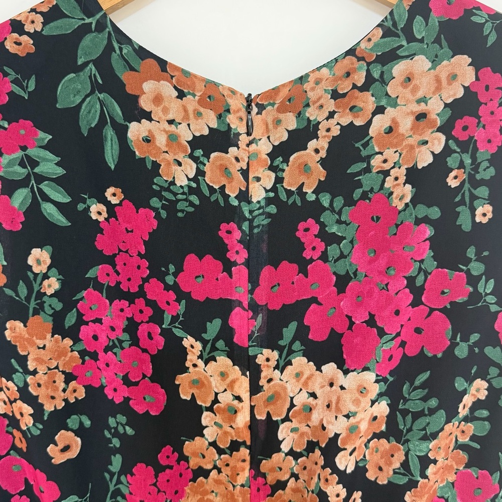 THML Floral Sleeveless Fit & Flare Dress Size Large - Picture 11 of 16